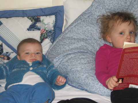 Donna hanging with her brother.