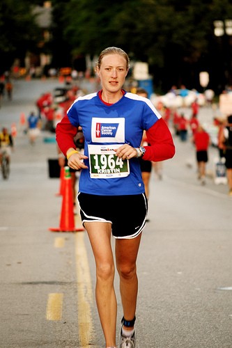 Kristin doing her thing.  Run like the wind, girl.  