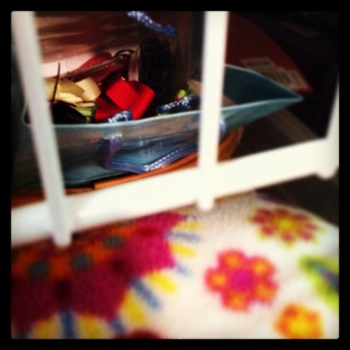 Hair bows and floral fleece.  I love that the bows look like they are in prison.  Donna hated hair bows.  The only one she would wear was a black crochet spider.  She was never a princess, more like a tough little cookie.