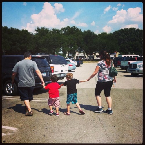 Modern family, adoption style.  This photo was taken just a couple of hours into our first visit.  