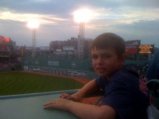 Teddy at Fenway Park.