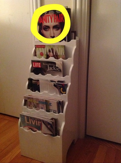 The eyes that stare at me, accusingly, every damn morning, "When are you going to actually read me?" Angelina asks, with a smirk in her voice to match the steel of her gaze.  