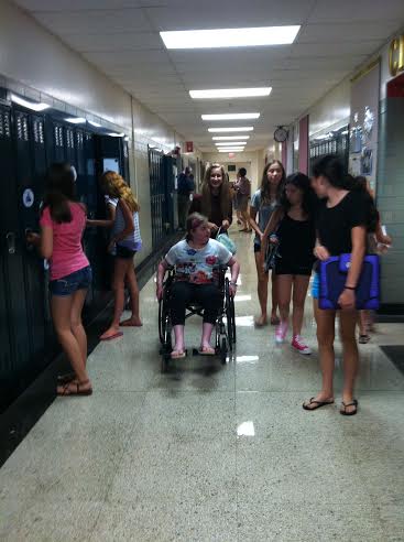 Middle school with cancer.