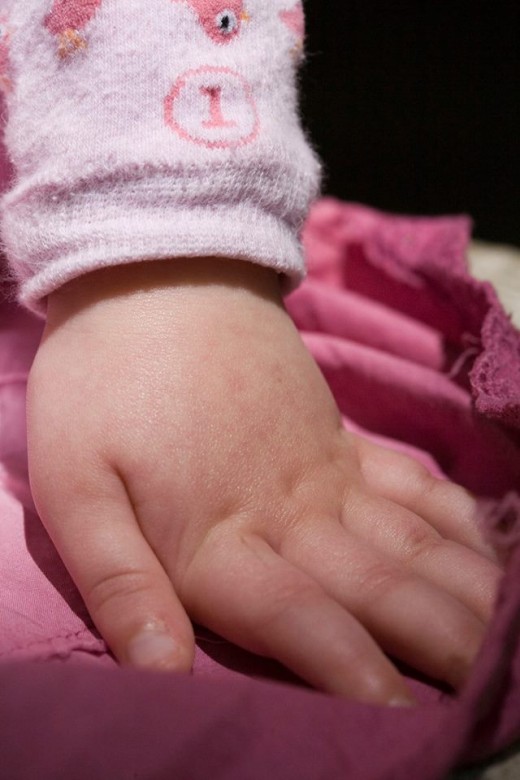 Do you see the dimples in her hands, just above her fingers. Donna never lost all of her baby fat. Her little hands always retained their baby grace.