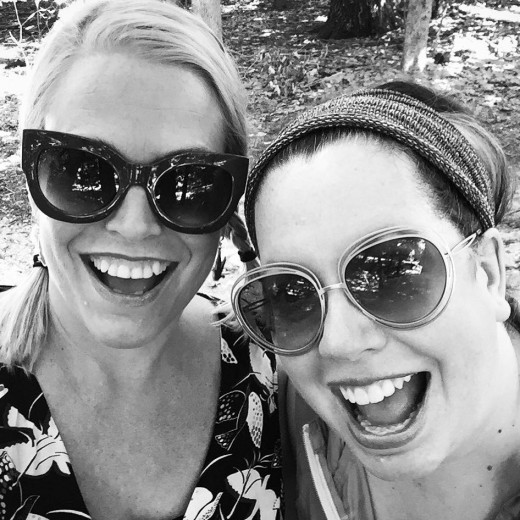 Two mom bloggers walk into the woods . . .