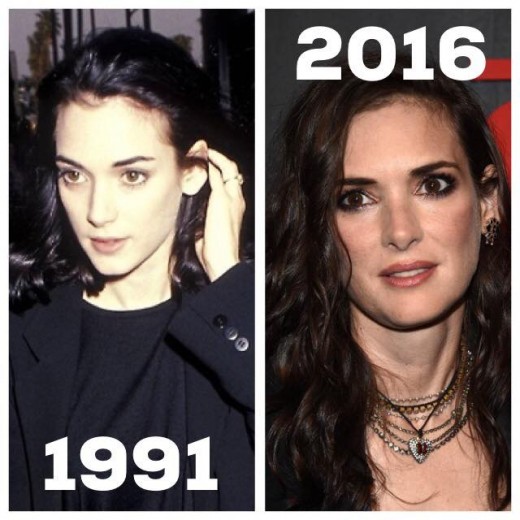 Winona in 1991, the year I graduated from college; Winona in 2016, the year I fully embraced being middle aged.