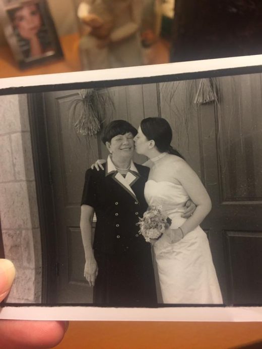 My Mom and I on my wedding day, 2001.