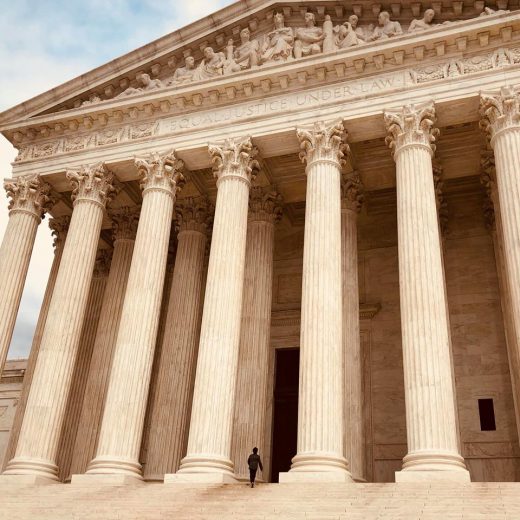 My boy ascending the steps of the Supreme Court, April 2018.